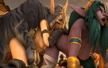 Tyrande Whisperwind 3d animación joder Compilación