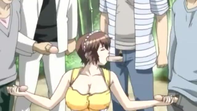 Gangbang y bukkake con la doncella hd porn video