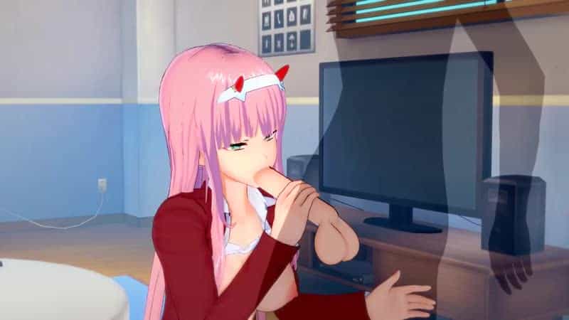Melys yn y Franxx hentai Zero Two 3d porn animeiddio