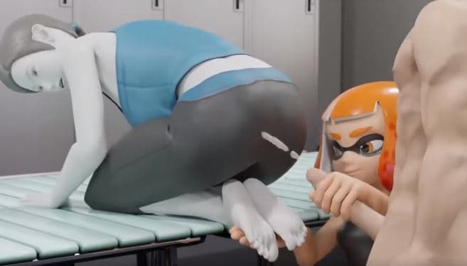 cumming en los pies del entrenador wii fit